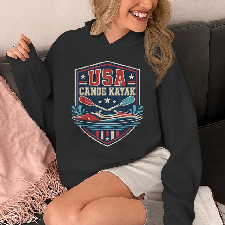 USA Canoe Kayak Paddling American Flag Emblem Unisex Hoodie USA Canoe Kayak Paddling American Flag Emblem Unisex Hoodie