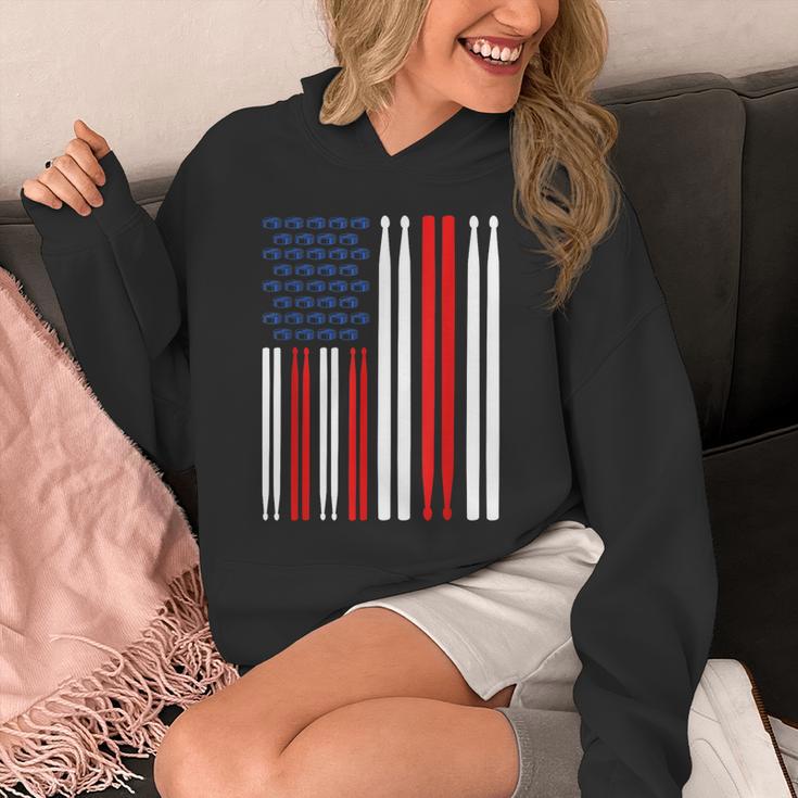 USA Flag Drummer Music Drum Kit Unisex Hoodie USA Flag Drummer Music Drum Kit Unisex Hoodie