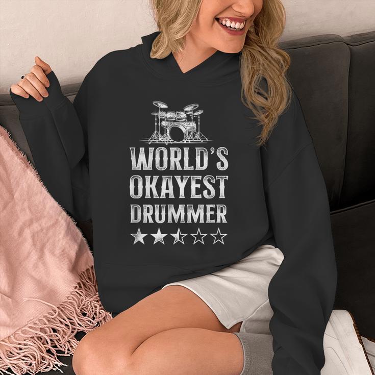 Vintage World'S Okayest Drummer Drum Kit Unisex Hoodie Vintage World'S Okayest Drummer Drum Kit Unisex Hoodie