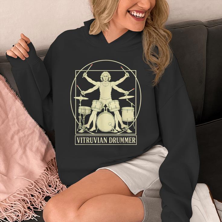 Vitruvian Drummer Drum Kit Music Lover Musician Men Unisex Hoodie