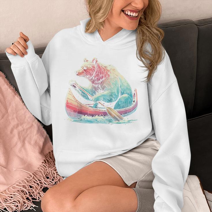 Canoe Bear Canoeing Raglan Baseball Tee Unisex Hoodie