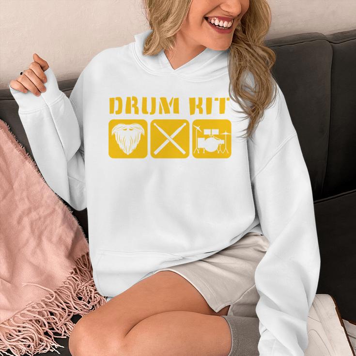 Drum Kit Band Drumming Drumsticks Musical Drums Unisex Hoodie Drum Kit Band Drumming Drumsticks Musical Drums Unisex Hoodie