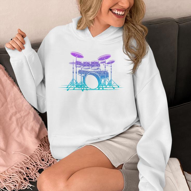 Drum Kit Set Drummer Pullover Unisex Hoodie
