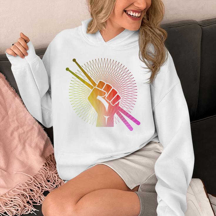 Drummer Drumsticks Fist Drum Kit Sweatshirt Unisex Hoodie