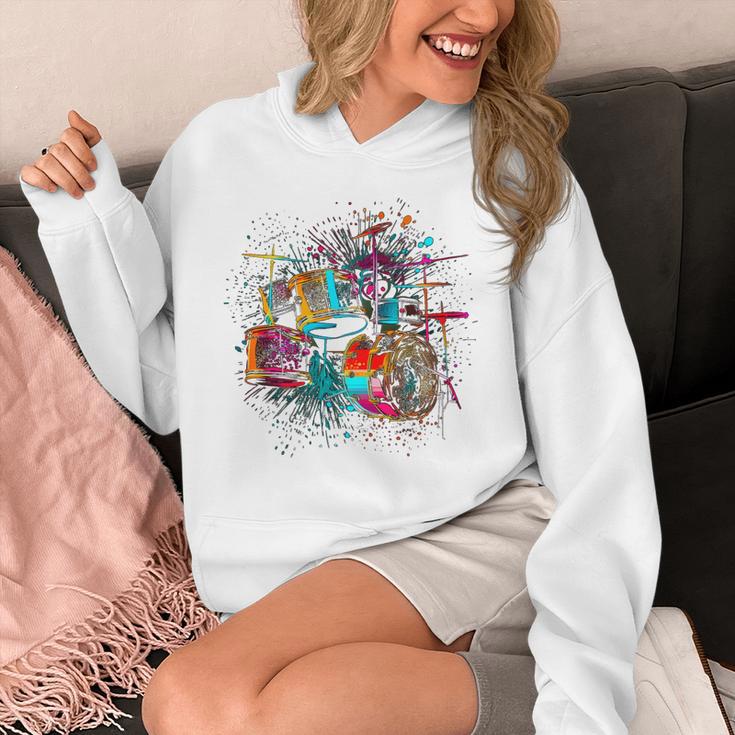 Drums Pop Art Drummer Drum Kit Unisex Hoodie Drums Pop Art Drummer Drum Kit Unisex Hoodie
