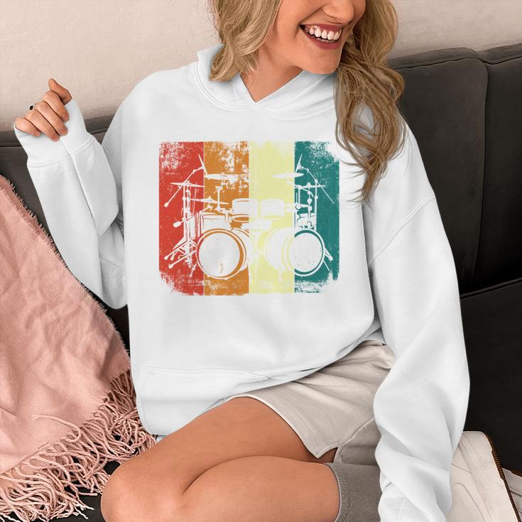 Drumset Cool Retro Vintage Drum Kit Drummer Music Percussion Unisex Hoodie Drumset Cool Retro Vintage Drum Kit Drummer Music Percussion Unisex Hoodie