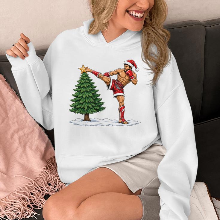 Festive Muay Thai Santa Christmas Unisex Hoodie Festive Muay Thai Santa Christmas Unisex Hoodie