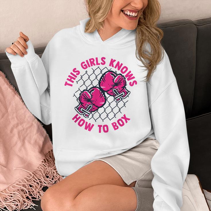 This Girl Knows How To Box Muay Thai Kickboxer Fan Boxing Unisex Hoodie
