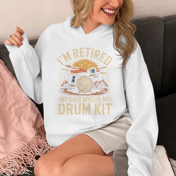 I'm Retired My Only Boss Is My Drum Kit Drums Drummer Unisex Hoodie I'm Retired My Only Boss Is My Drum Kit Drums Drummer Unisex Hoodie