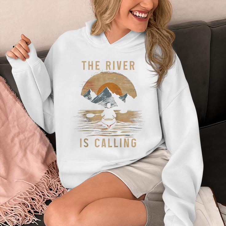 Kayak Kayak Vintage Mountains Canoe Kayak Raglan Baseball Tee Unisex Hoodie
