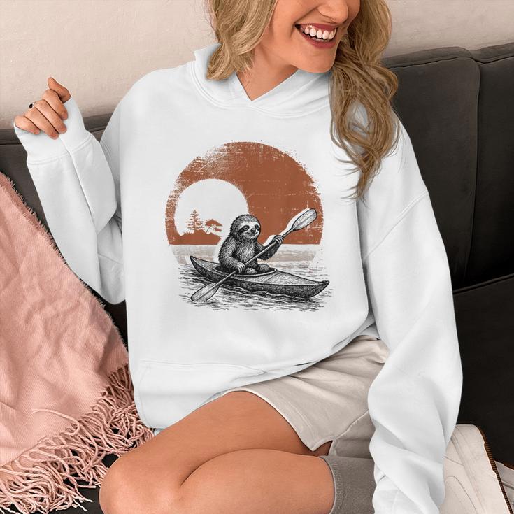 Kayaking Sloth Kayak Kayaker Canoe Paddling Unisex Hoodie