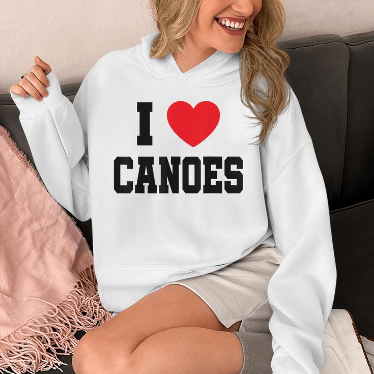 I Love Canoes Unisex Hoodie