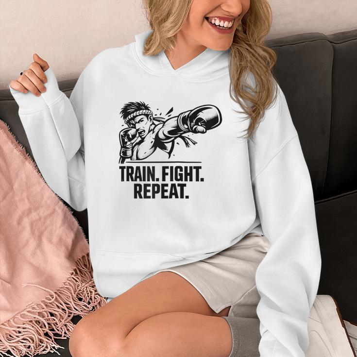Train Fight Repeat Nak Muay Thai Boxing Fighter Raglan Baseball Tee Unisex Hoodie Train Fight Repeat Nak Muay Thai Boxing Fighter Raglan Baseball Tee Unisex Hoodie