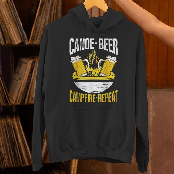 Canoe Beer Campfire Repeat Kayak Canoe Unisex Hoodie