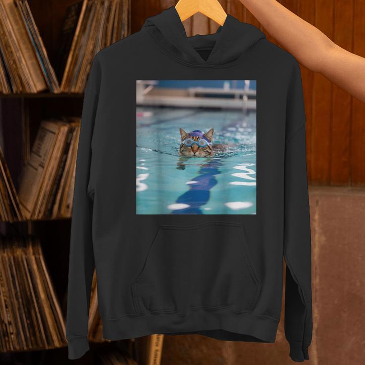 Competitive Swim Team Funny Kitty Cat Swimming Unisex Hoodie Competitive Swim Team Funny Kitty Cat Swimming Unisex Hoodie