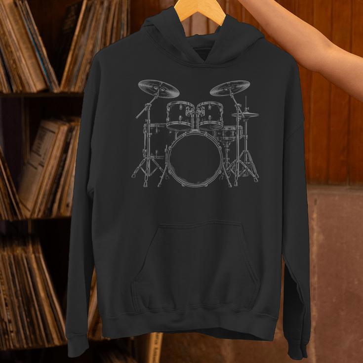 Drum Kit Rock Music Percussion Unisex Hoodie Drum Kit Rock Music Percussion Unisex Hoodie