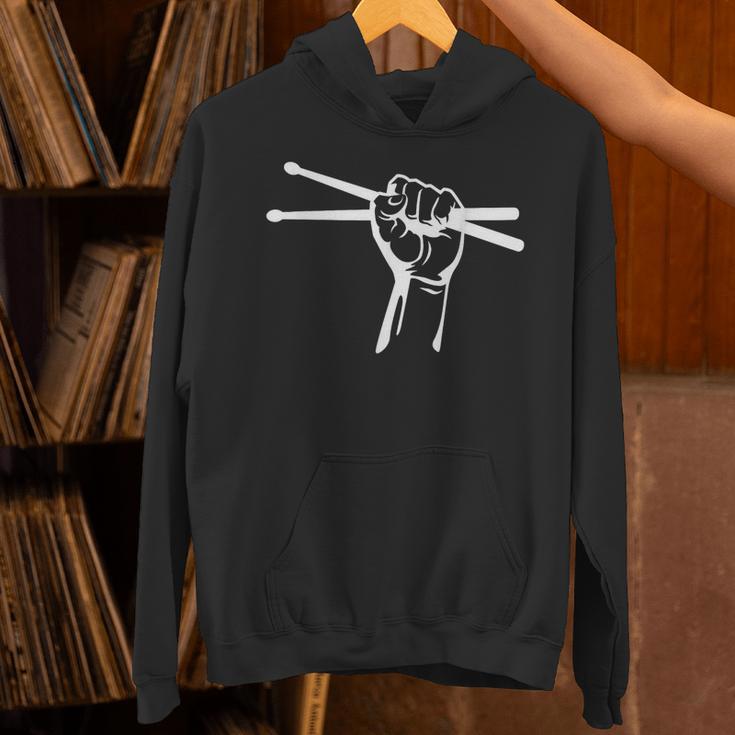 Drumsticks Hand Drum Kit Drummer Unisex Hoodie Drumsticks Hand Drum Kit Drummer Unisex Hoodie