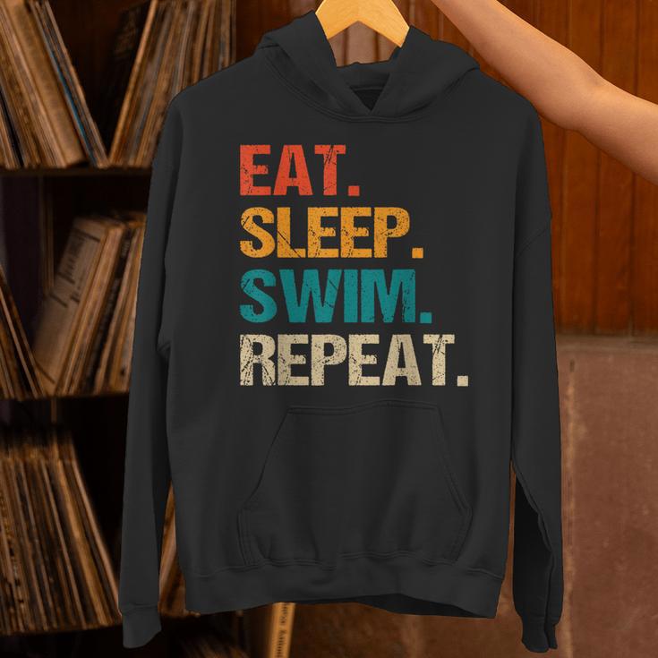 Eat Sleep Swim Repeat Pool Swimmer Water Polo Swimming Unisex Hoodie