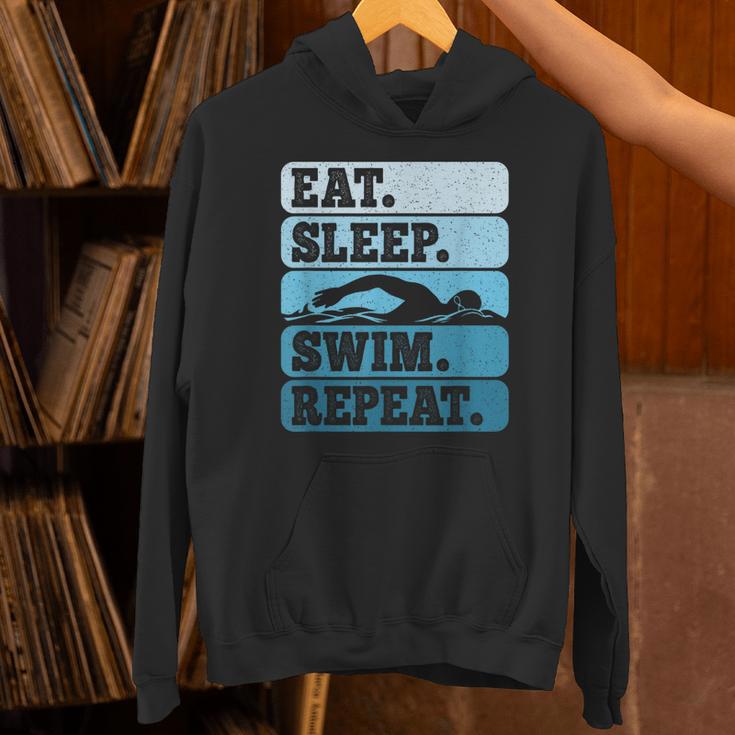 Eat Sleep Swim Vintage Swimming Lover Swimmer Men Women Unisex Hoodie Eat Sleep Swim Vintage Swimming Lover Swimmer Men Women Unisex Hoodie