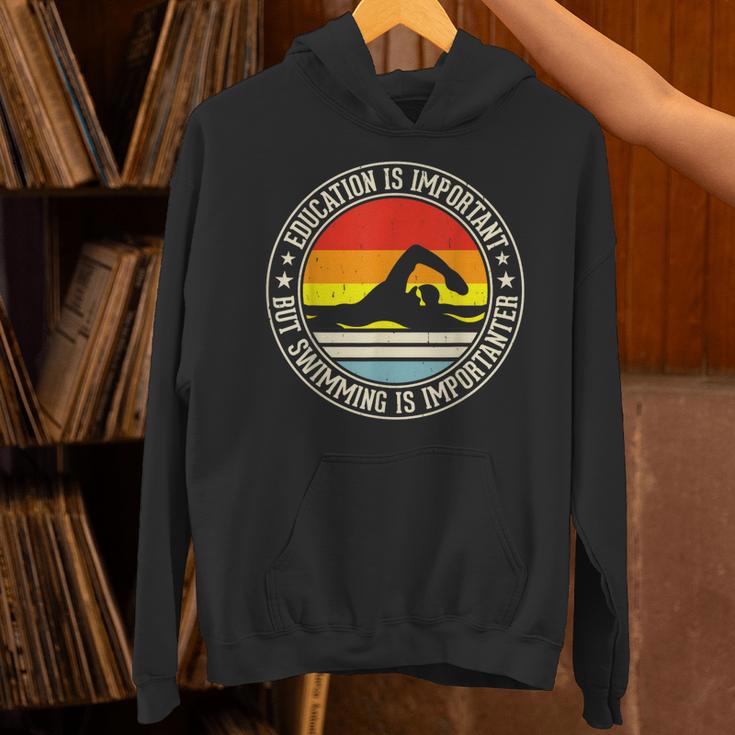 Education Is Important But Swimming Is Importanter Unisex Hoodie