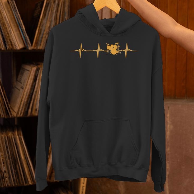 Great Drum Kit Heartbeat Drummer Unisex Hoodie