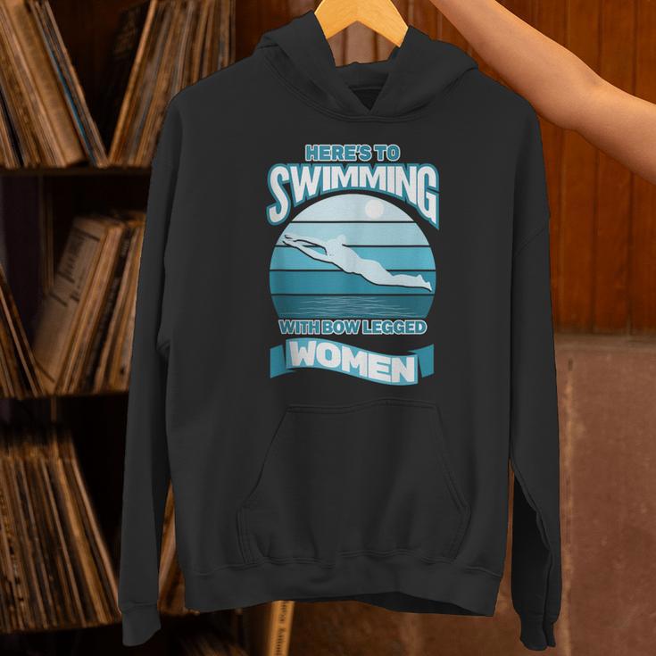 Here's To Swimming With Bow Legged Women Vintage Style Unisex Hoodie Here's To Swimming With Bow Legged Women Vintage Style Unisex Hoodie