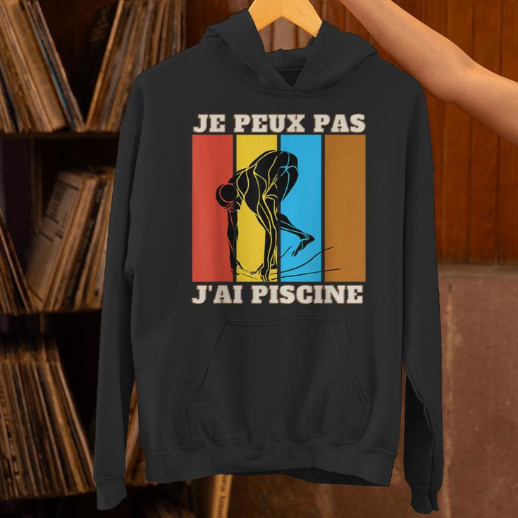 Je Peux Pas J'Ai Piscine Swimming Humour Retro Swimming Pool Unisex Hoodie Je Peux Pas J'Ai Piscine Swimming Humour Retro Swimming Pool Unisex Hoodie