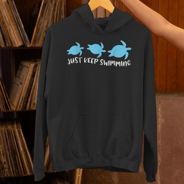 Just Keep Swimming Sea Turtle Swimmer Swim Team Coach Unisex Hoodie Just Keep Swimming Sea Turtle Swimmer Swim Team Coach Unisex Hoodie
