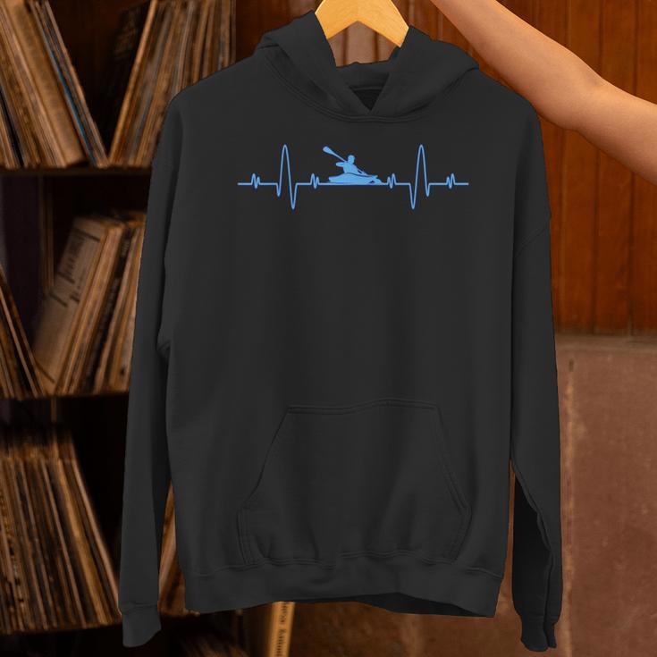 Kayaking Heartbeat Shirt Cool Canoe Boating Kayaks Unisex Hoodie