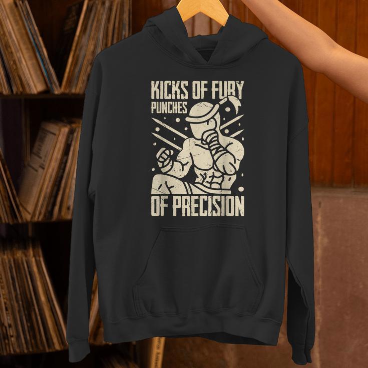 Kicks Of Fury Punches Of Precision Muay Thai Unisex Hoodie Kicks Of Fury Punches Of Precision Muay Thai Unisex Hoodie