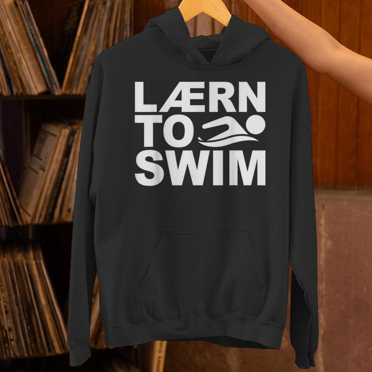 Learn To Swim Swimming Graphic Unisex Hoodie Learn To Swim Swimming Graphic Unisex Hoodie