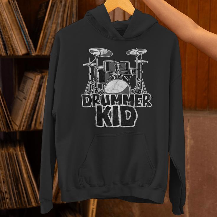Little Drummer Awesome Drum Kit For Young Musicians Unisex Hoodie Little Drummer Awesome Drum Kit For Young Musicians Unisex Hoodie