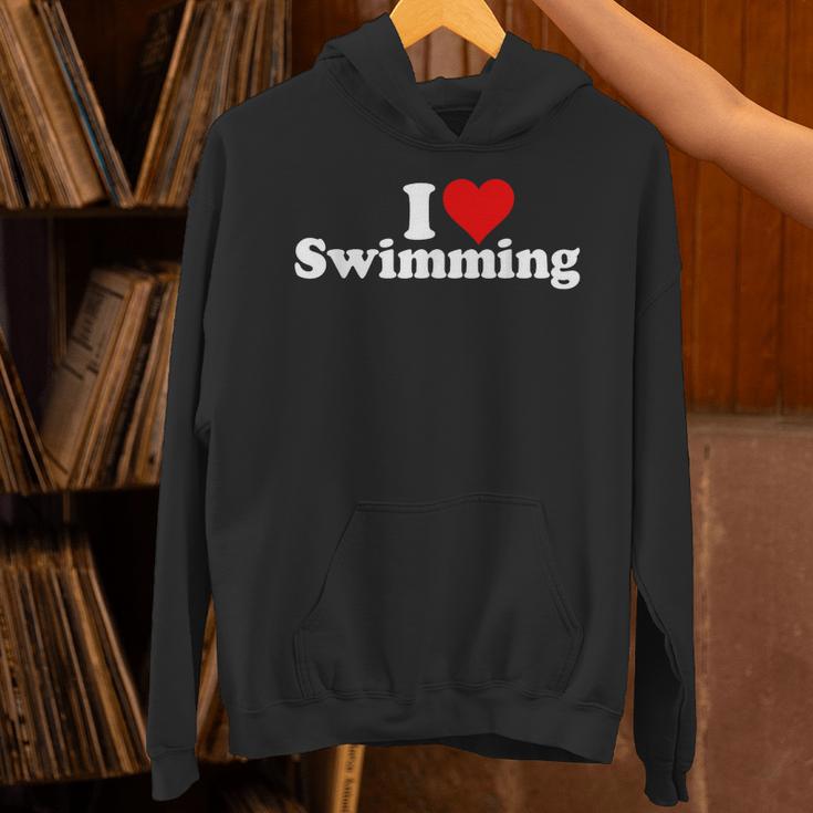 I LOVE HEART SWIMMING Unisex Hoodie I LOVE HEART SWIMMING Unisex Hoodie