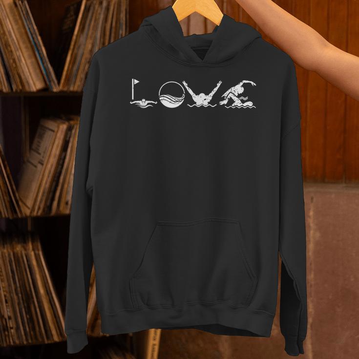 LOVE Swimming Practice Freestyle BreaststrokeShirt Unisex Hoodie