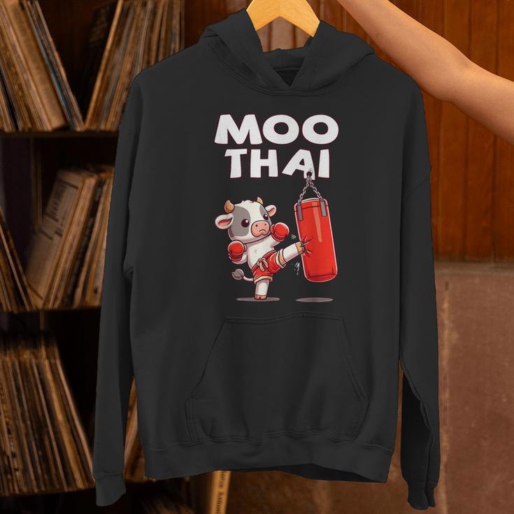 Moo Thai Muay Thai Cow Thai Boxing For Kids Muay Thai Unisex Hoodie Moo Thai Muay Thai Cow Thai Boxing For Kids Muay Thai Unisex Hoodie
