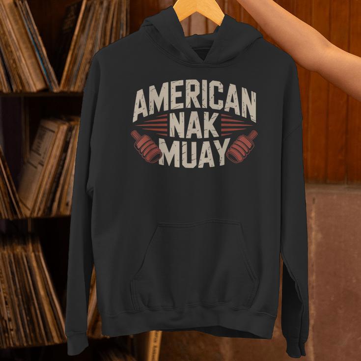 Muay Thai American Nak Fighter Identity Boxing Proud Sport Unisex Hoodie