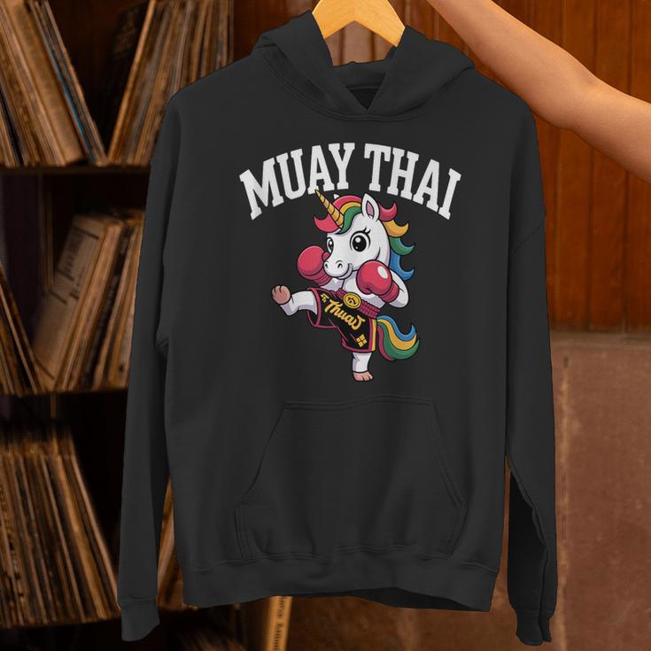 Muay Thai Art For Girls Kids Women Mixed Martial Arts Unisex Hoodie