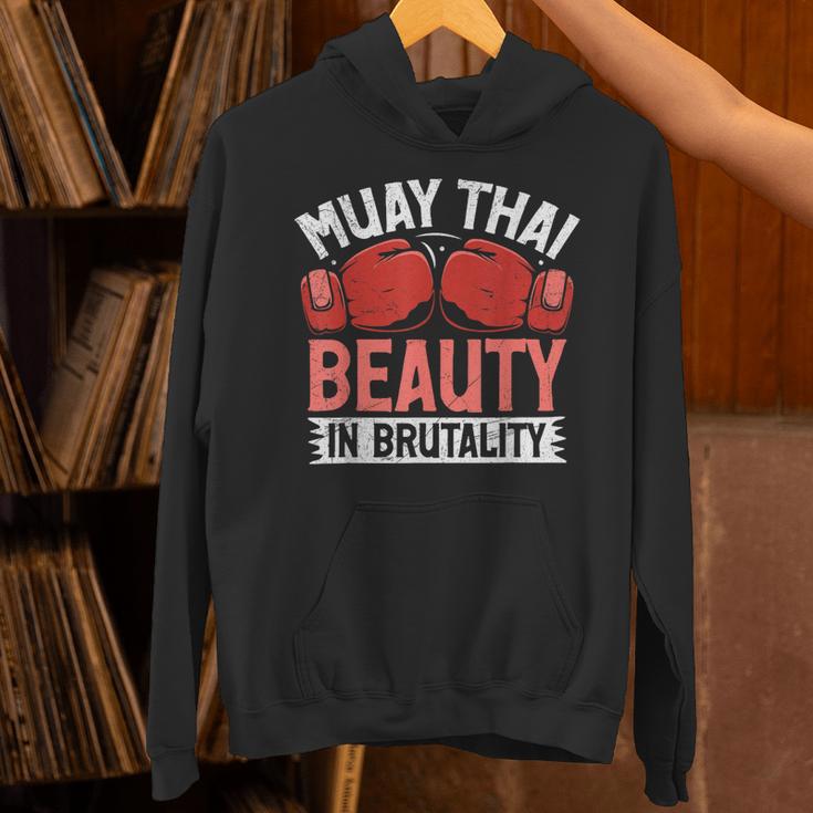 Muay Thai Beauty In Brutality Muay Thai Unisex Hoodie Muay Thai Beauty In Brutality Muay Thai Unisex Hoodie