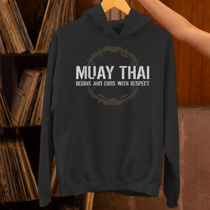 Muay Thai Begins And Ends With Respect Martial Arts Unisex Hoodie Muay Thai Begins And Ends With Respect Martial Arts Unisex Hoodie