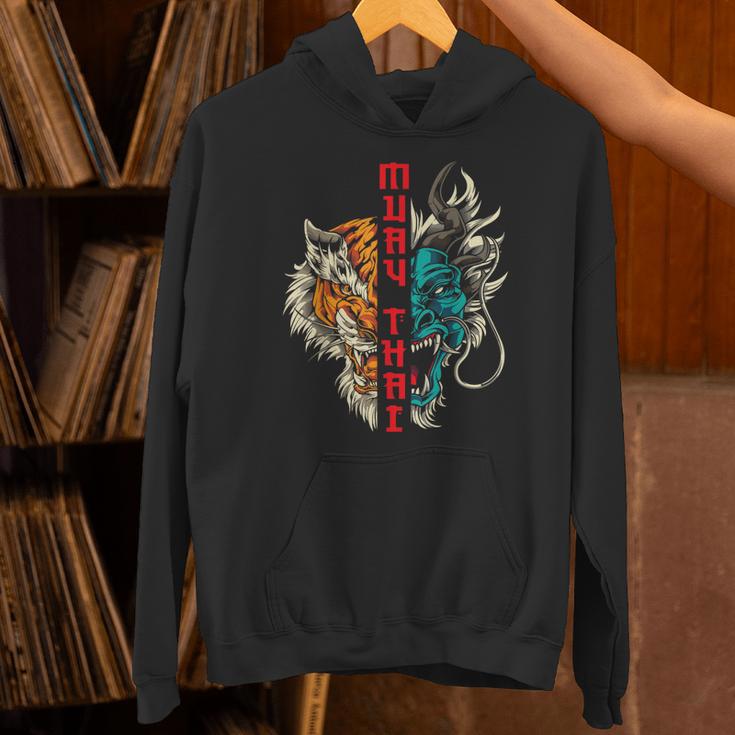 Muay Thai Thai Boxing Dragon Tiger Unisex Hoodie Muay Thai Thai Boxing Dragon Tiger Unisex Hoodie