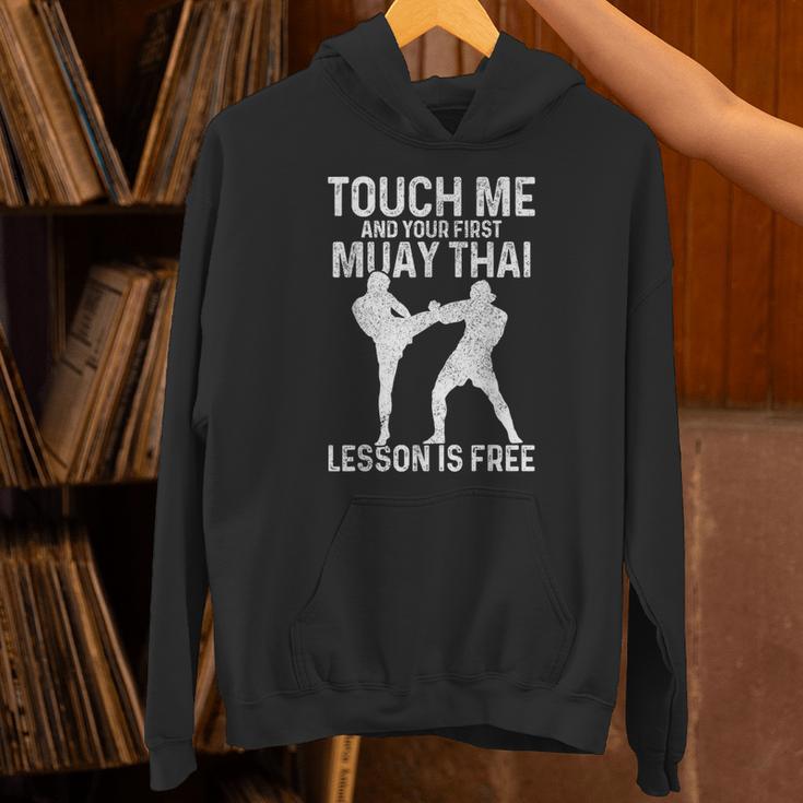 Muay Thai Boxing Kickboxing Your First Lesson Is Free Unisex Hoodie