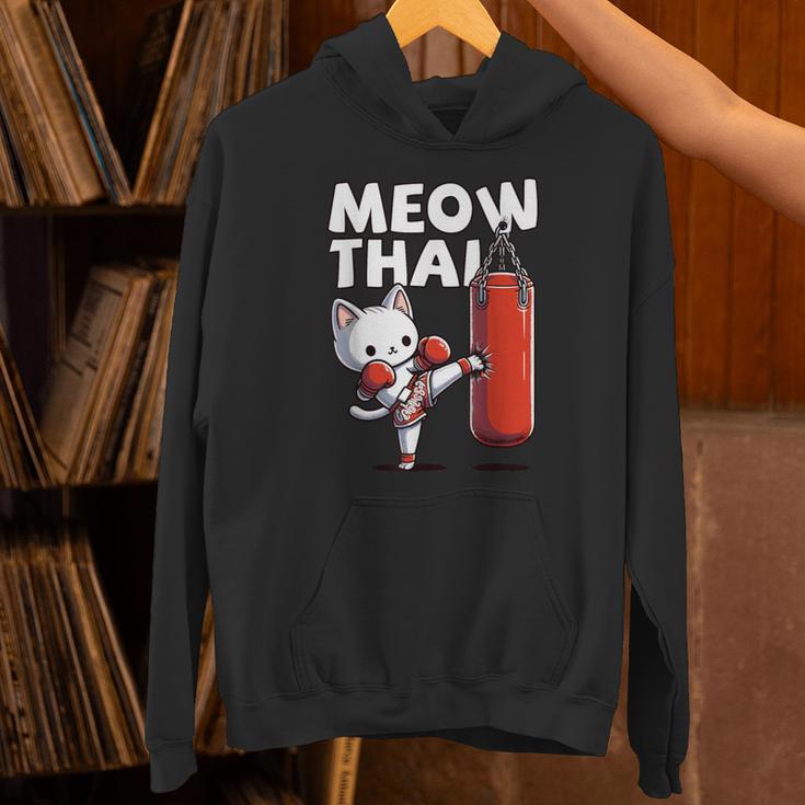 Muay Thai Cat Meow Thai Thai Boxing For Youth Muay Thai Unisex Hoodie Muay Thai Cat Meow Thai Thai Boxing For Youth Muay Thai Unisex Hoodie
