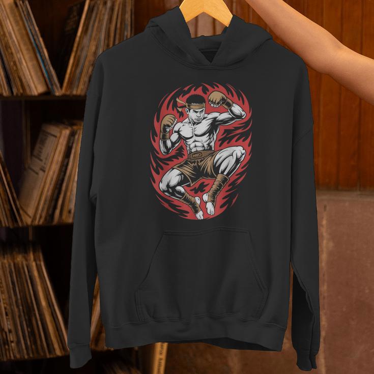 Muay Thai Elbow Strike Silhouette Minimal Clean Sport Unisex Hoodie