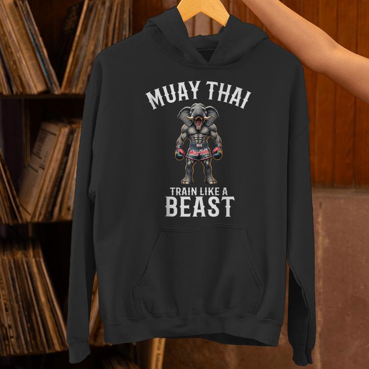 Muay Thai Elephant Kickboxing And Elephant Thai Unisex Hoodie