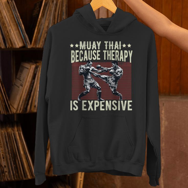 Muay Thai Fighter For Men Dad Boys Thai Kickboxing Fighting Unisex Hoodie