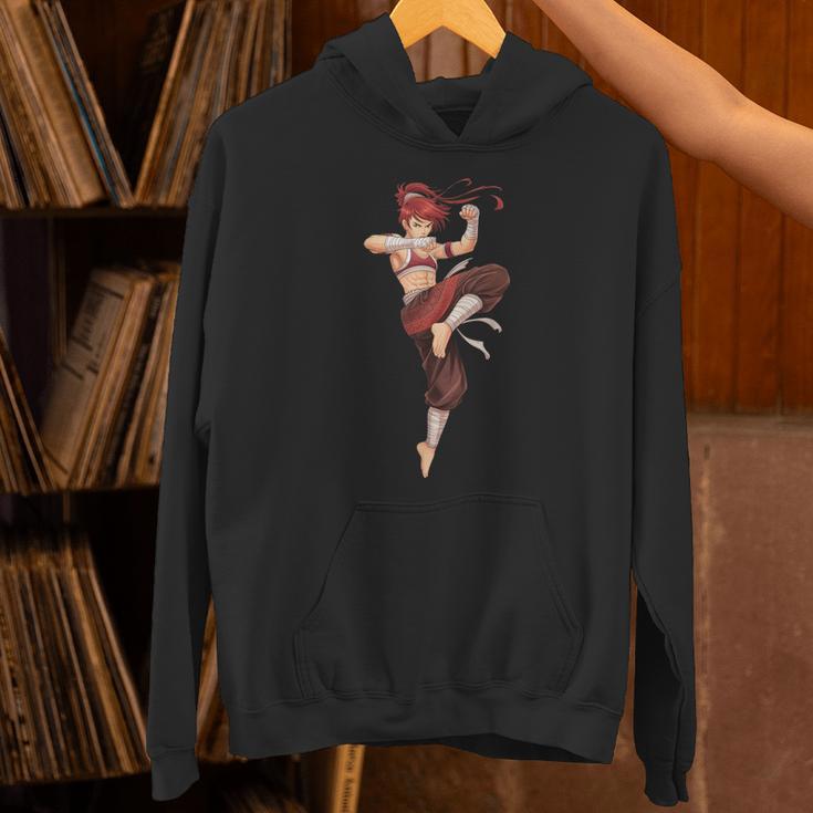 Muay Thai Girl Anime Japan Thaiboxer Kickboxing Muay Thai Unisex Hoodie