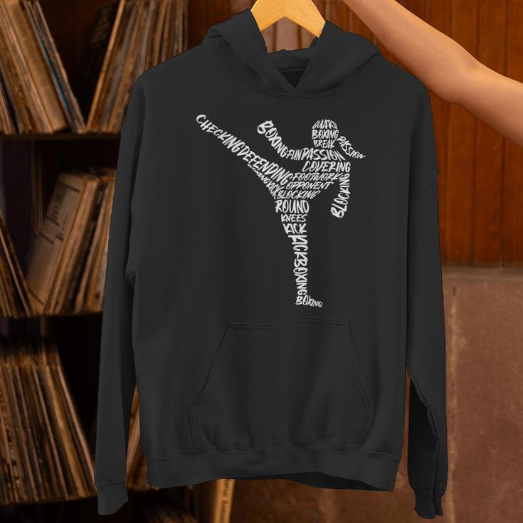 Muay Thai Martial Arts Typography Kickboxer Girls Kickboxing Unisex Hoodie