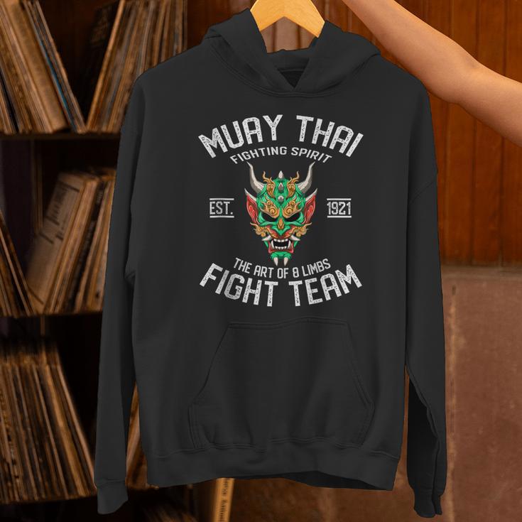 Muay Thai Oni Fight Team Kickboxing Unisex Hoodie Muay Thai Oni Fight Team Kickboxing Unisex Hoodie