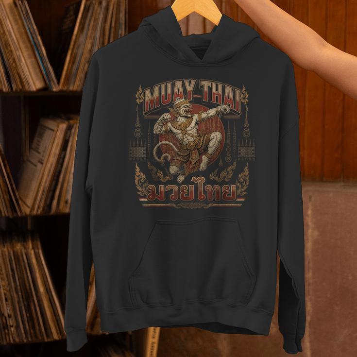 Muay Thai Power Vintage Thai Boxing Warrior Fighter Monkey Unisex Hoodie Muay Thai Power Vintage Thai Boxing Warrior Fighter Monkey Unisex Hoodie
