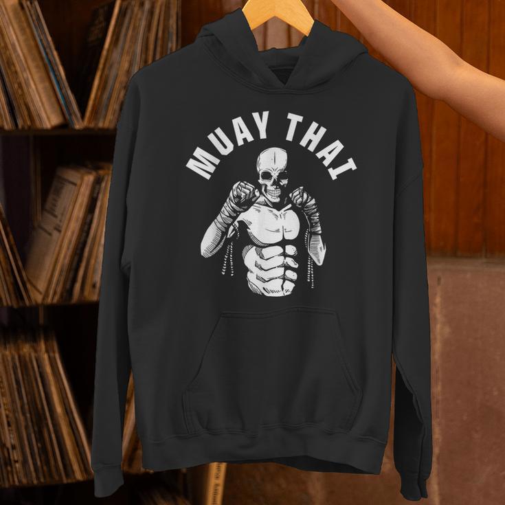 Muay Thai Skeleton Fighter MMA Club Coach Martial Arts Fight Unisex Hoodie